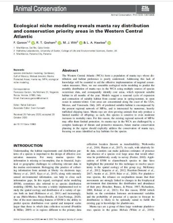 Garzon_etal_2021_AnimCons-MantaENMCentralAtlantic2